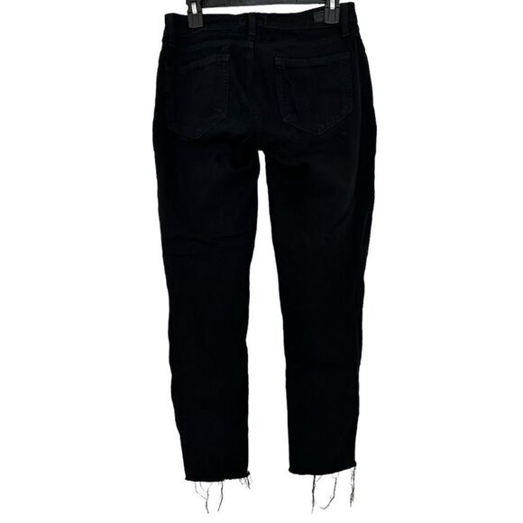 Paige Verdugo Ankle Distressed Raw Hem Jean In Black Size 27 - Picture 9 of 9